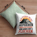 Wandern Kissen mit Füllung 40x40 Geschenk Spruch Wandern Ich Werde Nicht Aufgeben Aber Fluchen Kaffee Wandern Berge (Grau) Grün Trendation