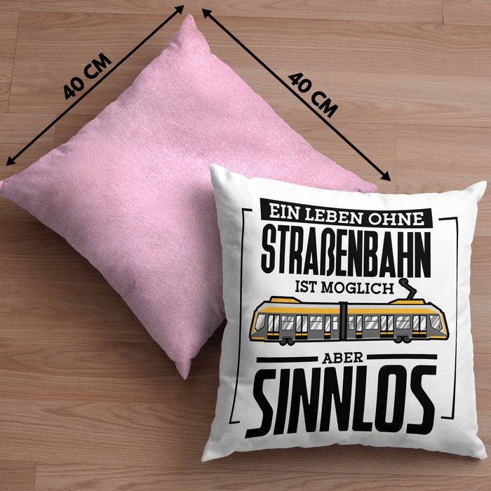 Lustige Kissen mit Füllung 40x40 Geschenk Spruch Lustig Normale Menschen Machen Mir Angst Geschenkidee Geburtstag (Grau) Rosa Trendation
