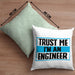 Ingenieur Kissen mit Füllung 40x40 Gadget Geschenk Ingeneur Geschenkidee Lustig (Grau) Grün Trendation