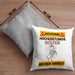 Golfer Kissen mit Füllung 40x40 Geschenk Lustiger Spruch Geschenkidee für Golfer Achtung Hochleistungs Golfer Bei Der Arbeit (Grau) Grau Trendation