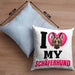 Schäferhund Besitzerin Kissen mit Füllung 40x40 Geschenk Lustiger Spruch Geschenkidee I Love My Schäferhund (Grau) Blau Trendation