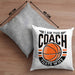 Basketball-Trainer Coach Kissen mit Füllung 40x40 Geschenk Lustig I Am The Coach Thats Why (Grau) Grau Trendation