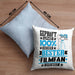Filmfan Geschenk Lustiger Spruch für Filmfan Geschenkidee Bester Filmfan Der WeltKissen mit Füllung 40x40 (Grau) Blau Trendation