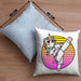 Karate-Kissen mit Füllung 40x40 Geschenk Kampfsport-Fans Jiu Jitsu Geschenkidee Einhorn Lustig Frauen (Grau) Blau Trendation