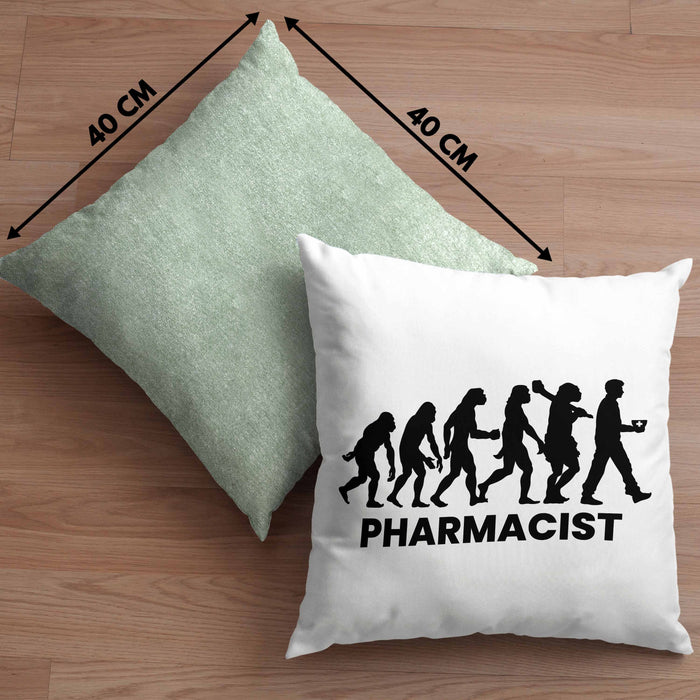 Apotheker Kissen mit Füllung 40x40 Geschenk Apothekerin Geschenkidee Evolution (Grau) Grün Trendation