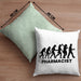 Apotheker Kissen mit Füllung 40x40 Geschenk Apothekerin Geschenkidee Evolution (Grau) Grün Trendation