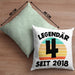 4. Geburtstag Kissen mit Füllung 40x40 Geschenk Lustiger Spruch 4er Bday Seit 2018 Geschenkidee Geburtstag (Grau) Grün Trendation