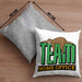 Arbeit Kissen mit Füllung 40x40 "Team Homeoffice" - Geschenkidee für Faultier-Fans (Grau) Grau Trendation