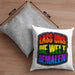 Geschenkidee LGBT Kissen mit Füllung 40x40 "Lass uns die Welt Bemalen" Regenbogenfarben (Grau) Grau Trendation
