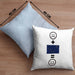 Alaska Kissen mit Füllung 40x40 Geschenk für Alaska-Liebhaber Urlaub Lustige Geschenkidee :( + Alaska Flagge = :) Geburtstag (Grau) Blau Trendation