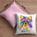 Französische Bulldogge Besitzer Farbe Love Kissen mit Füllung 40x40 Geschenk Lustiger Spruch Geschenkidee Französische Bulldogge Besitzerin (Grau) Rosa Trendation