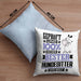 Hundesitter Geschenk Lustiger Spruch für Hundesitter Geschenkidee Bester Hundesitter Der WeltKissen mit Füllung 40x40 (Grau) Blau Trendation