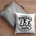Mädchen Handball-Spielerin Kissen mit Füllung 40x40 Geschenk Spruch Echte Mädchen Spielen Handball Geschenkidee Frauen Ein Tag Ohne Handball Ist Wie Keine Ahnung (Grau) Grau Trendation