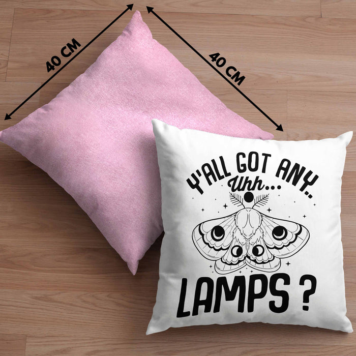 Dank Meme Kissen mit Füllung 40x40 Geschenk Y'all Got Any Lamps (Grau) Rosa Trendation