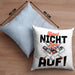 Pool Billard Kissen mit Füllung 40x40 Geschenk Billiard-Spieler Geschenkidee Sprüche Heul Nicht Bau Auf (Grau) Blau Trendation