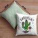 Kaktus Kissen mit Füllung 40x40 Geschenk Kuscheln Sarkasmus Humor Geschenkidee Kaktus-Liebhaber Frauen (Grau) Grün Trendation