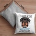 Rottweiler Besitzer Kissen mit Füllung 40x40 Geschenk Lustiger Spruch Geschenkidee Ich Kann Nicht Mein Rottweiler Hat Nein Gesagt (Grau) Grau Trendation