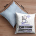 Schriftsteller Geschenk Kissen mit Füllung 40x40 Ich Bin Schriftsteller Aber Sag Doch Einfach Superheld Lustige Geschenkdiee für Schriftsteller (Grau) Blau Trendation