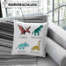 Arten Von Dinosauriern Kissen mit Füllung 40x40 Geschenk Für Jungs Dinos T-Rex Jungen Mädchen Dinos Tyrannosaurus (Grau) Blau Trendation
