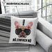 Nö Einfach Nö Kissen mit Füllung 40x40 Geschenk für Mops-Besitzer für Freundin Sarkasmus Humor (Grau) Blau Trendation