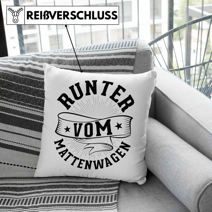 Sport-Lehrer Kissen mit Füllung 40x40 Geschenk Runter Vom Mattenwagen Geschenkidee (Grau) Rosa Trendation