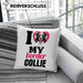 Border Collies Besitzerin Kissen mit Füllung 40x40 Geschenk Lustiger Spruch Geschenkidee I Love My Border Collies (Grau) Grün Trendation