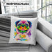 Mops Besitzer Farbe Love Kissen mit Füllung 40x40 Geschenk Lustiger Spruch Geschenkidee Mops Besitzerin (Grau) Rosa Trendation