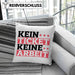 Lustiges Geschenk für IT Support Mitarbeiter Kissen mit Füllung 40x40 "Kein Ticket Keine Arbeit" (Grau) Grün Trendation