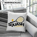 Lustige Squash-Kissen mit Füllung 40x40 Geschenk für Squash-Spieler (Grau) Blau Trendation