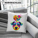 Jack Russell Herz Farbe Besitzer Kissen mit Füllung 40x40 Geschenk Lustiger Spruch Geschenkidee Jack Russell Liebhaber (Grau) Rosa Trendation