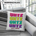 Untz Untz Untz Just Rave Kissen mit Füllung 40x40 Geschenk Techno Geschenkidee Raver Geburtstag (Grau) Grün Trendation