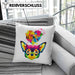 Chihuahua Herz Farbe Besitzer Kissen mit Füllung 40x40 Geschenk Lustiger Spruch Geschenkidee Chihuahua Liebhaber (Grau) Rosa Trendation