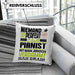Pianist Geschenk Kissen mit Füllung 40x40 Lustige Geschenkidee für Pianist Geburtstag Niemand Ist Perfekt Aber Als Pianist Ist Man Nah Dran (Grau) Blau Trendation
