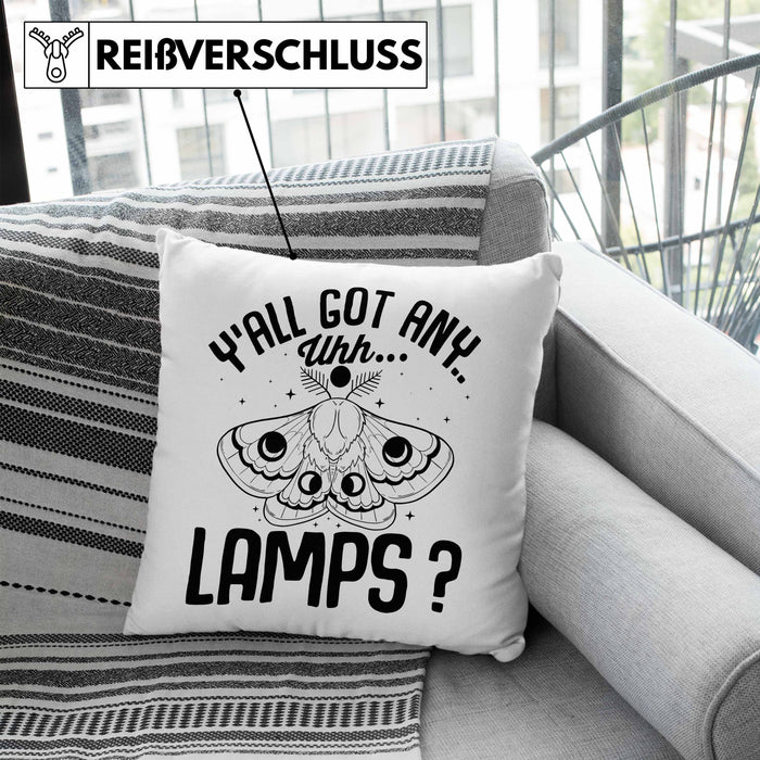 Dank Meme Kissen mit Füllung 40x40 Geschenk Y'all Got Any Lamps (Grau) Blau Trendation