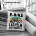 Elektrofahrrad E-Bike Kissen mit Füllung 40x40 mit Spruch Geschenk Ebike Lustige Geschenke Rentner (Grau) Blau Trendation