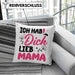 Mama Geschenk Kissen mit Füllung 40x40 Ich Hab Dich Lieb Mama Geschenkidee Muttertagsgeschenk von Sohn Tochter (Grau) Grün Trendation