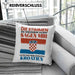 Kroatien Kissen mit Füllung 40x40 Urlaub Heimat Geschenk Spruch Kroatie Geschenkidee (Grau) Blau Trendation