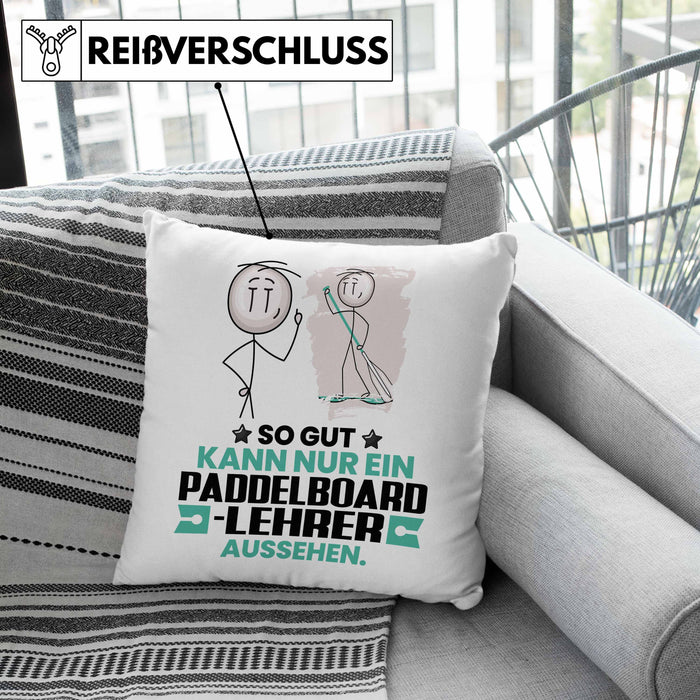 Paddelboard-Lehrer Geschenk Kissen mit Füllung 40x40 So Gut Kann Nur Ein Paddelboard-Lehrer Aussehen Geschenkidee (Grau) Grün Trendation