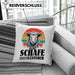 Schaf Kissen mit Füllung 40x40 Geschenk für Schaf-Hirte Schaf Flüsterer Geschenkdiee (Grau) Rosa Trendation