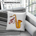 Lustige Saxofon-Kissen mit Füllung 40x40 Geschenk Saxofonspieler Geschenkidee (Grau) Grün Trendation