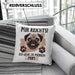 Mops Besitzer Kissen mit Füllung 40x40 Geschenk Lustiger Spruch Geschenkidee Mir Reichts Ich Geh Zu Meinem Mops (Grau) Blau Trendation