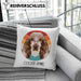 Cocker Spaniel Besitzer Kissen mit Füllung 40x40 Geschenk Lustiger Spruch Geschenkidee Cocker Spaniel Mama Papa (Grau) Blau Trendation