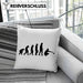 Boule Kissen mit Füllung 40x40 Geschenk Boule-Spieler Geschenkidee Spruch Boule Evolution Grafik (Grau) Grau Trendation