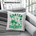 Gärtner Geschenk Kissen mit Füllung 40x40 Garten-Sheriff Geschenkidee Garten-Pflege (Grau) Blau Trendation