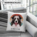 Border Collies Besitzer Kissen mit Füllung 40x40 Geschenk Lustiger Spruch Geschenkidee Border Collies Mama Papa (Grau) Blau Trendation