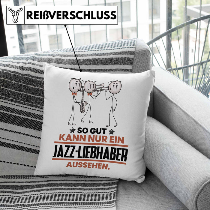 Jazz-Liebhaber Geschenk Kissen mit Füllung 40x40 So Gut Kann Nur Ein Jazz-Liebhaber Aussehen Geschenkidee (Grau) Rosa Trendation