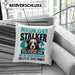 Border Collie Kissen mit Füllung 40x40 Geschenk Hundebesitzer Bordercollie Geschenkidee Kaffee-Kissen mit Füllung 40x40 Persönlicher Stalker (Grau) Grau Trendation