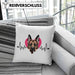 Schäferhund Besitzer Kissen mit Füllung 40x40 Geschenk Lustiger Spruch Geschenkidee Herzschlag Schäferhund (Grau) Rosa Trendation