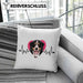 Berner Sennen Besitzer Kissen mit Füllung 40x40 Geschenk Lustiger Spruch Geschenkidee Herzschlag Berner Sennen (Grau) Blau Trendation