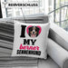 Berner Sennen Besitzerin Kissen mit Füllung 40x40 Geschenk Lustiger Spruch Geschenkidee I Love My Berner Sennen (Grau) Grau Trendation